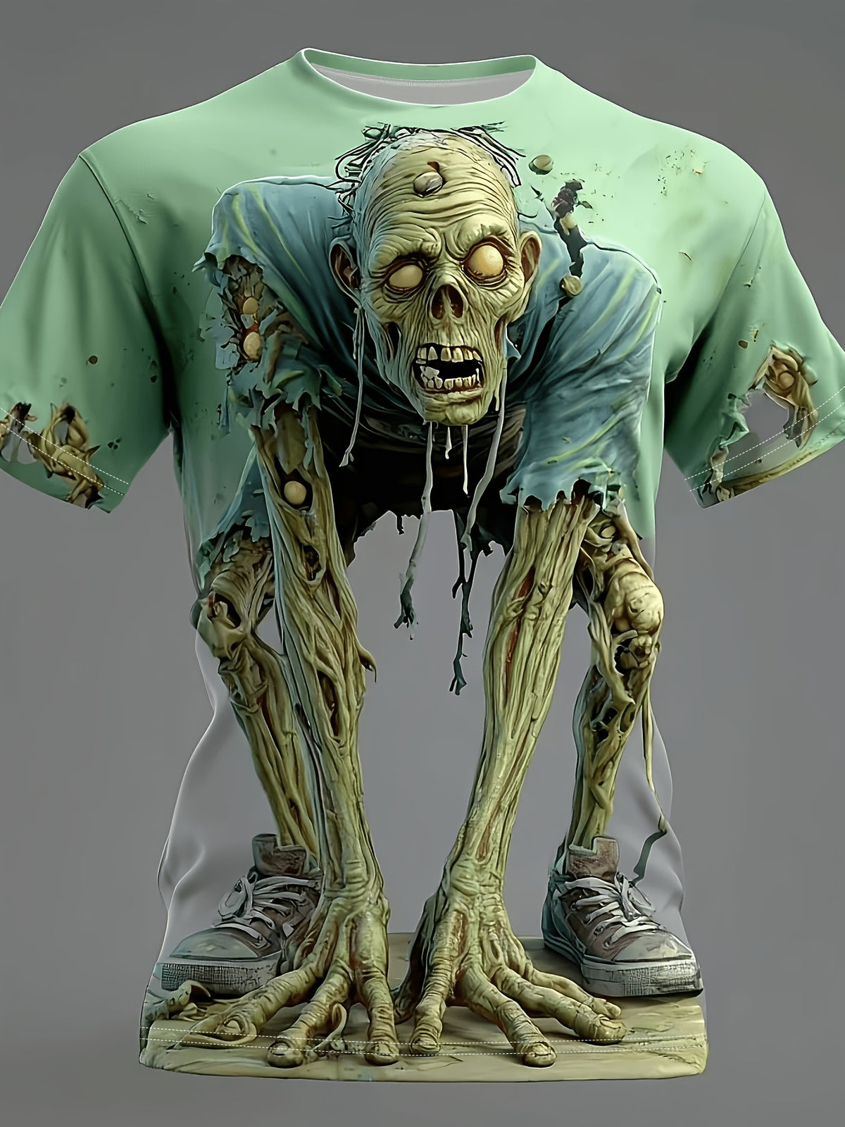 Men’s Zombie Graphic Short Sleeve T-Shirt - Multicolor