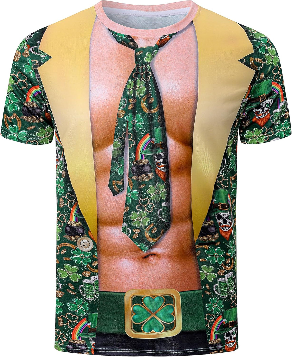 Men’s 3D Muscle Print Novelty T-Shirt