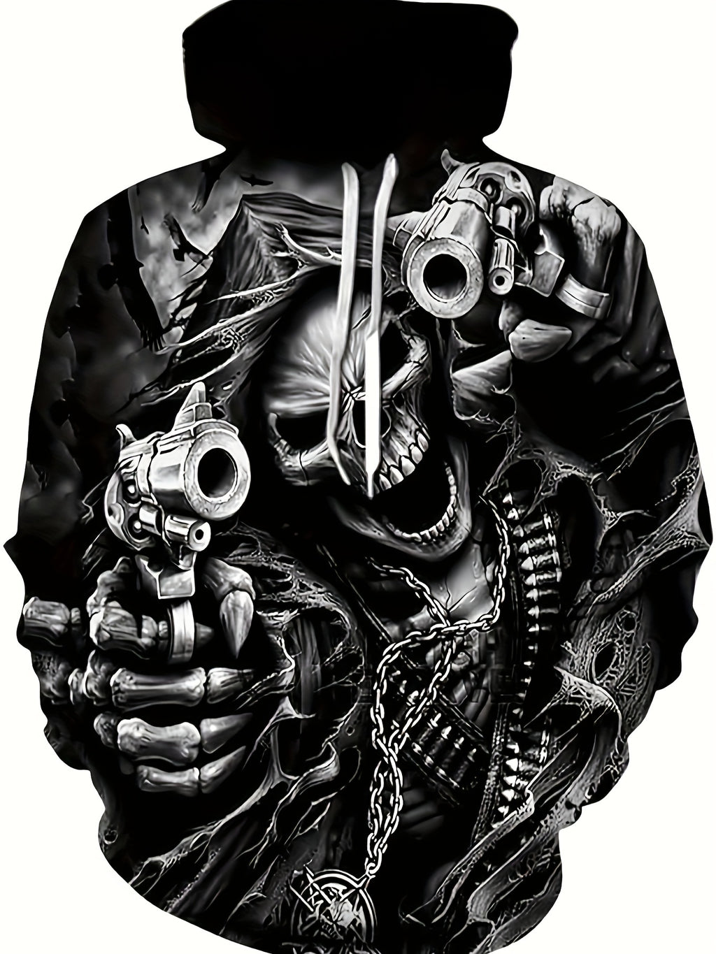 Men’s Graphic Pullover Hoodie with Kangaroo Pocket