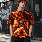 Men's 3D Graphic Print T-Shirt - All-Over Streetwear Tee