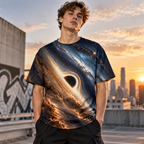 Men's 3D Graphic Print T-Shirt - All-Over Streetwear Tee